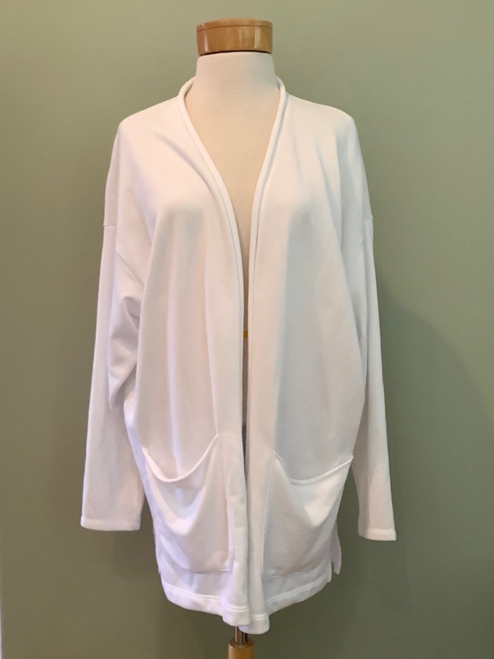 Lane Bryant White Open-Front Women's Lightweight Cardigan